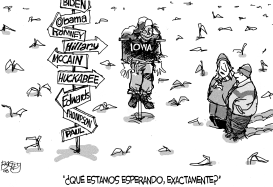 CAUCUS EN IOWA by Pat Bagley