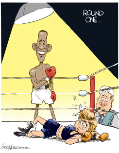 OBAMA WINS ROUND ONE by Patrick Corrigan