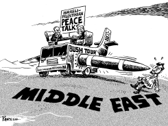 BUSH TOURS MIDDLE EAST by Paresh Nath