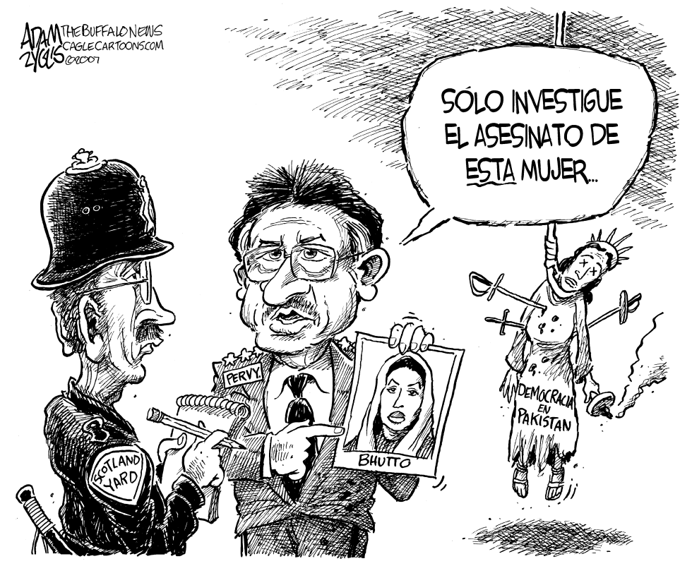  LA INVESTIGACION SOBRE BHUTTO by Adam Zyglis