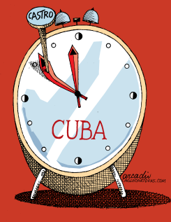 CASTRO STOPS TIME IN CUBA  by Arcadio Esquivel