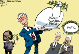 GIVING PEACE THE BIRD  by Pat Bagley