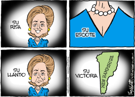 HILLARY GANA NEW HAMPSHIRE  by Bob Englehart