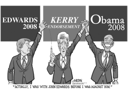 KERRY ENDORSES OBAMA by RJ Matson