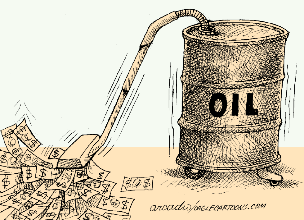  OIL SWALLOWS THE BUDGET  by Arcadio Esquivel