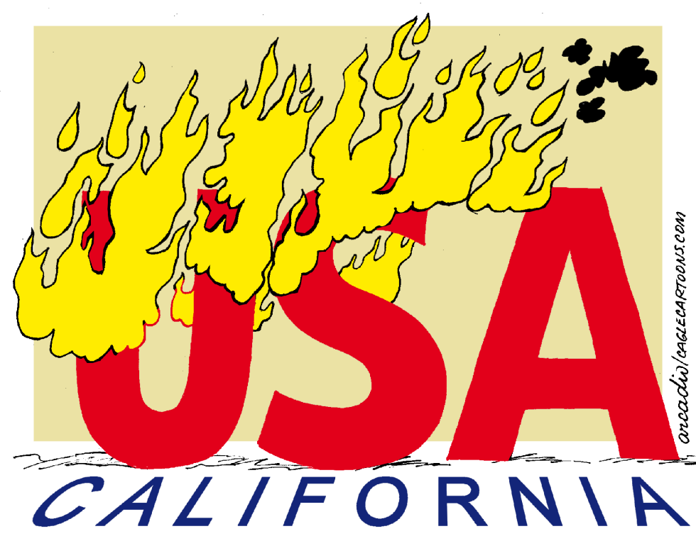  CALIFORNIA IN FLAMES  by Arcadio Esquivel