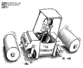 LOCAL NY STATE STEAMROLLER by Adam Zyglis