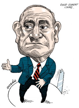 EHUD OLMERT  by Arcadio Esquivel