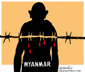 THE ANGUISH OF MYANMAR  by Arcadio Esquivel