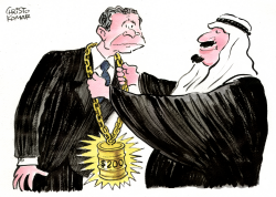 GEORGE W. BUSH & SAUDI ARABIA'S KING ABDULLAH  by Christo Komarnitski