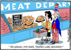 CLONED FOOD  by Bob Englehart