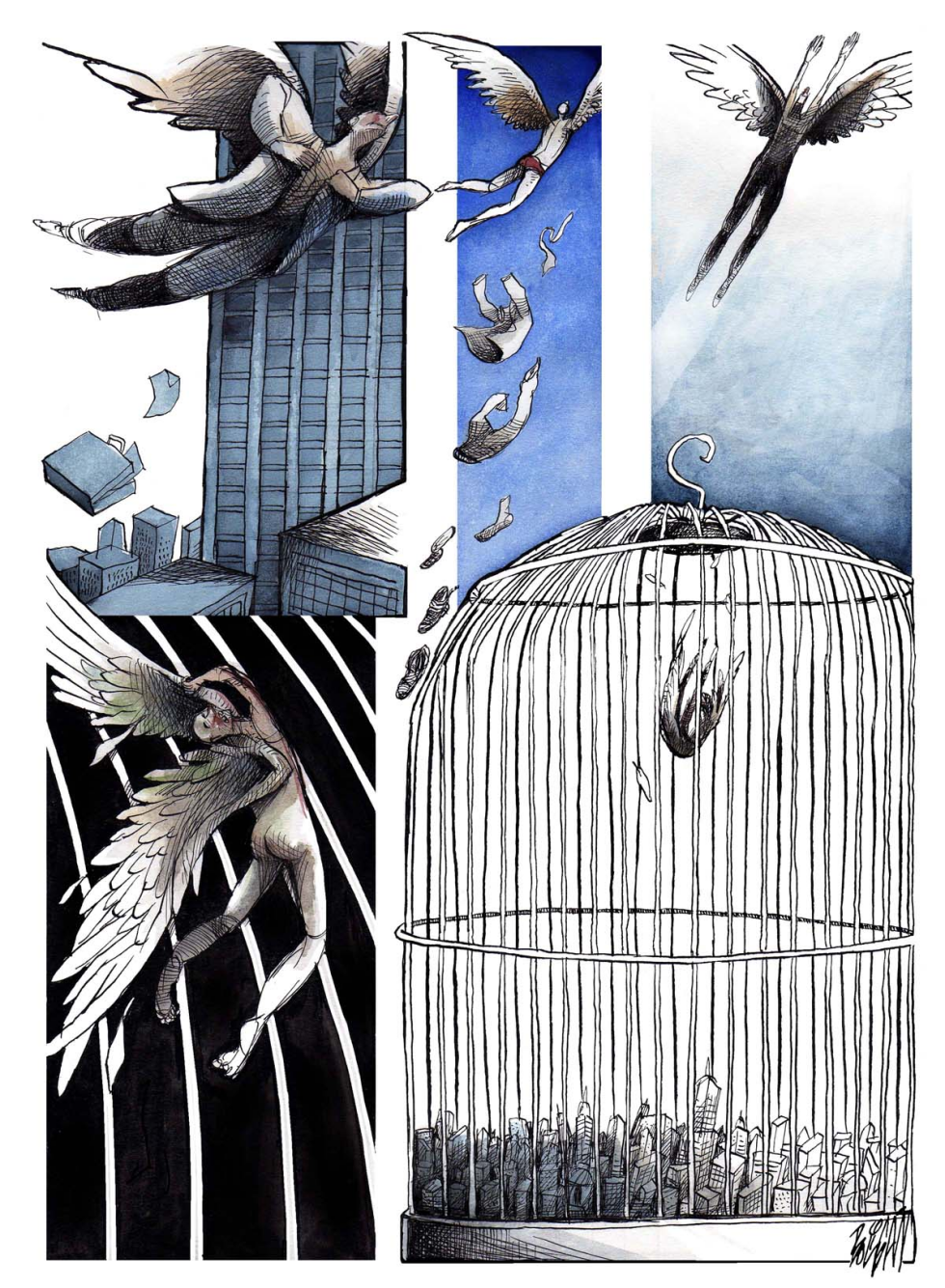  THE CAGE: PART II by Angel Boligan