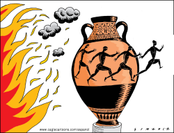 FIRE IN GREECE  by Osmani Simanca