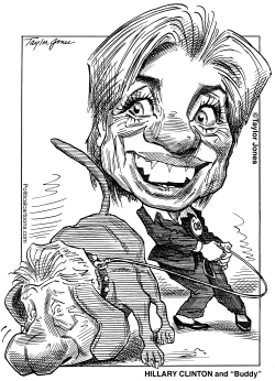 HILLARY WALKS THE DOG by Taylor Jones