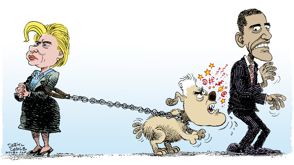  HILLARY ATTACK DOG  by Daryl Cagle