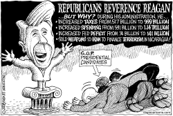 REPUBLICANS REVERENCE REAGAN  by Wolverton