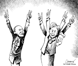 OBAMA VS CLINTON by Patrick Chappatte