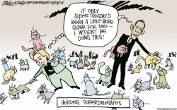 HERDING SUPERDELEGATES by Mike Keefe