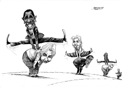 OBAMA, CLINTON, OBAMA, CLINTON by Petar Pismestrovic