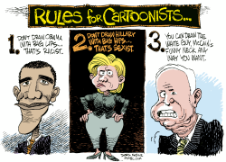 CAMPAIGN RULES FOR CARTOONISTS  by Daryl Cagle