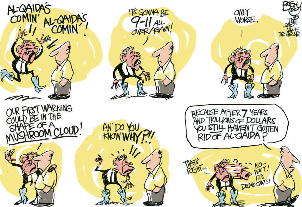  THE BUSH WHO CRIED WOLF  by Pat Bagley