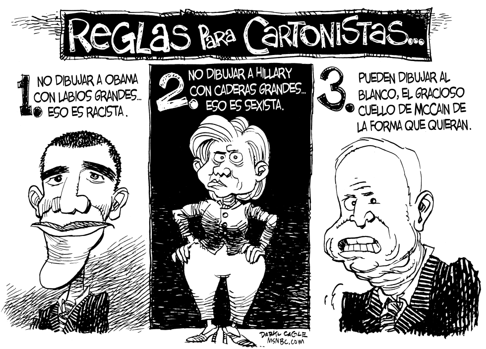  REGLAS DE CAMPAñA PARA LOS CARTONISTAS by Daryl Cagle