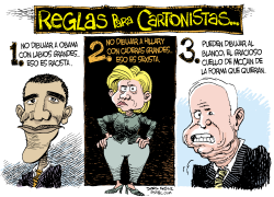 REGLAS DE CAMPAñA PARA LOS CARTONISTAS  by Daryl Cagle