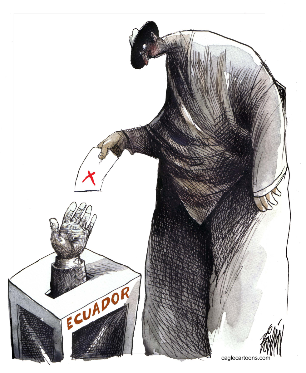  ELECTIONS IN EQUADOR by Angel Boligan