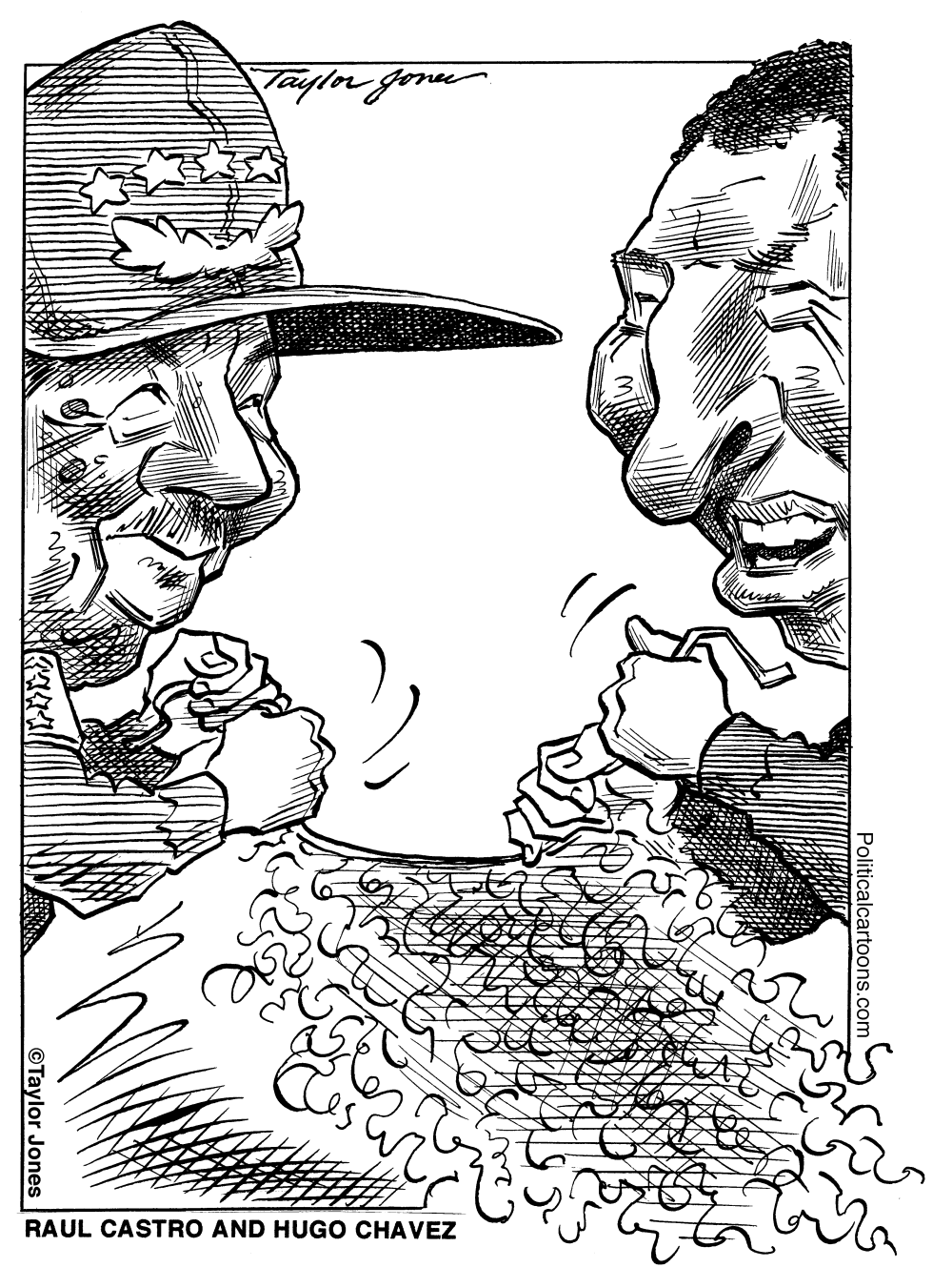  RAUL CASTRO AND HUGO CHAVEZ by Taylor Jones