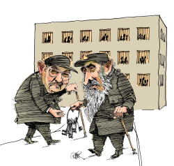 RAUL CASTRO RELIEVES FIDEL CASTRO by Riber Hansson