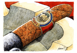 FIDEL AS CIGAR  by Michael Kountouris