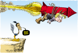 OBAMA EL CORRECAMINOS  by Daryl Cagle