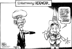 EMBARRASSING HEADWEAR by Nate Beeler