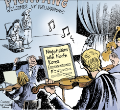 NY PHILHARMONIC IN PYONYANG by Patrick Chappatte