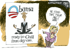 BUDDHA OBAMA by Pat Bagley