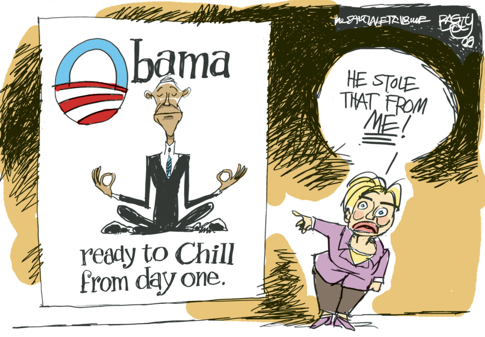  BUDDHA OBAMA by Pat Bagley