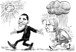 OBAMA EL RAYO DE LUZ by Daryl Cagle