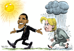 OBAMA EL RAYO DE LUZ  by Daryl Cagle