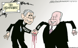 BUSH ENDORSEMENT by Mike Keefe