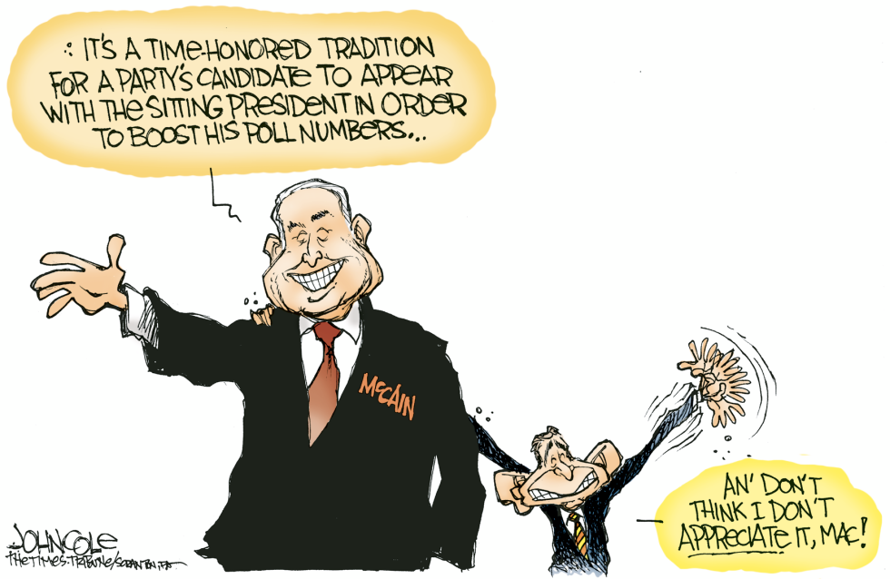  MCCAIN AND BUSH by John Cole