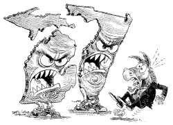 DEMOCRATS, FLORIDA AND MICHIGAN by Daryl Cagle