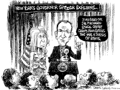 GOV. SPITZER EXPLAINS by Daryl Cagle