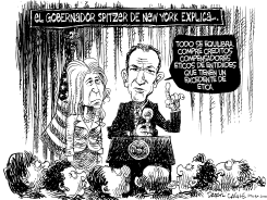 EL GOBERNADOR SPITZER EXPLICA by Daryl Cagle