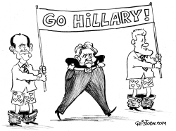 GO HILLARY! - B&W by Christo Komarnitski