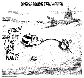 CONGRESS BACK FROM VACATION by Mike Lane