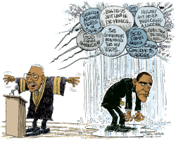 OBAMA PASTOR JEREMIAH WRIGHT by Daryl Cagle