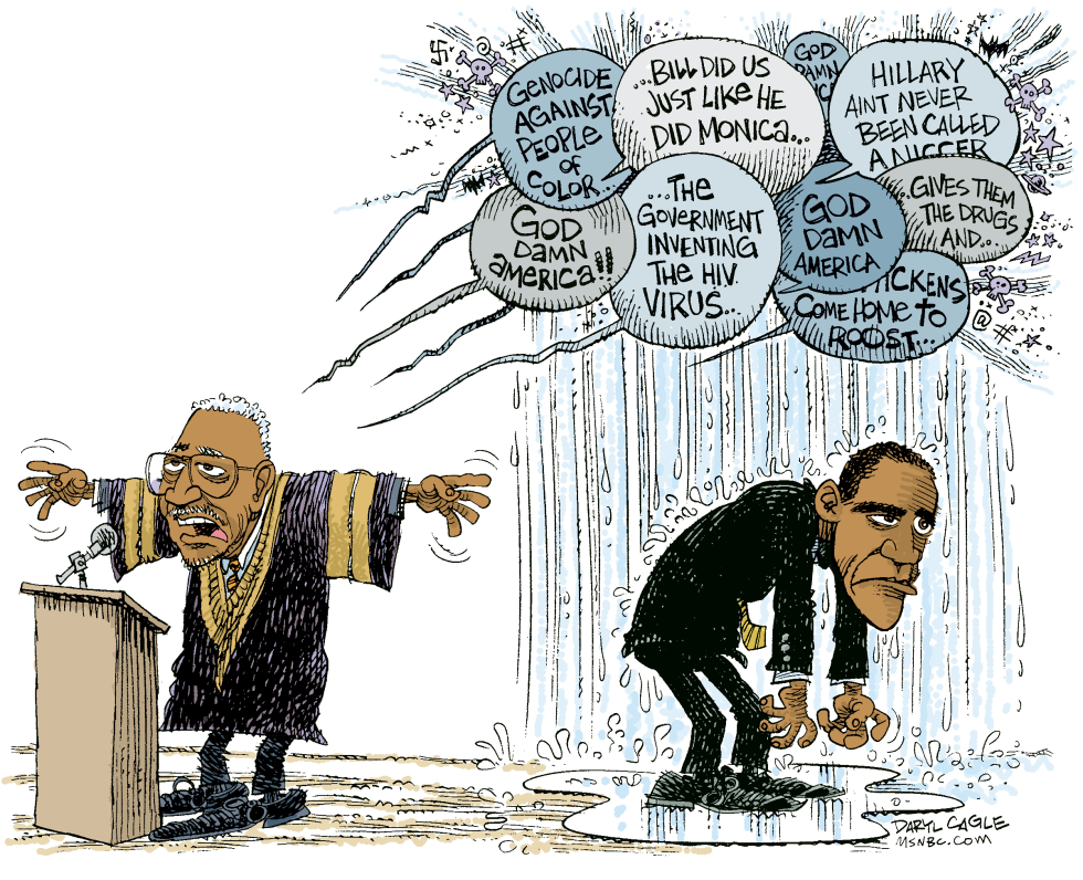  OBAMA PASTOR JEREMIAH WRIGHT by Daryl Cagle