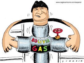 EVO MORALES AND GAS  by Osmani Simanca