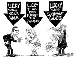 LUCKY DEMOCRATS by Daryl Cagle