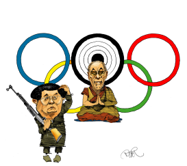 DALAI LAMA, HO JINTAO AND OLYMPIC GAME by Riber Hansson